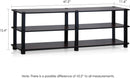 Turn-S-Tube No Tools 3-Tier TV Stand Dark Cherry And Black