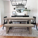 72 Inch Farmhouse Solid Wood Dining Table Rectangular Kitchen Table