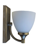 6"W Enclave 1-light Wall Mount Light Sconce  Aged Silver Leaf