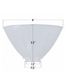 8"W x 6"H Reflector-Type IES Replacement Shade for Stiffel