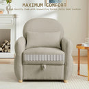 Gray 33.5 Inch Luxuriously Textured Modern Armchair