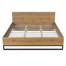 ENGINEERED WOOD  BED FRAME KING SIZE,NATURAL & BLACK COLOR