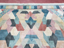 Contemporary Indian Nepalese Area Rug 8x11, Wool Hand-Knotted Modern Multicolor Nepali Abstract Carpet 8 x 11 Soft Playroom Nursery Room Rug