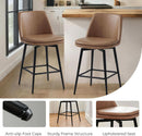 Counter Height Swivel Barstools Set of Four Stylish Comfort