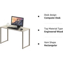 Maple 32 Inch Desk For Home Office With Steel Frame