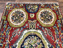 Persian Bakhtiari Rug 5x8, Wool Hand Knotted Antique Carpet, Red, Floral Oriental Rug, 5 x 8 Medium Sized Rug