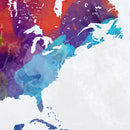 World Map Watercolor Wallpaper – Color Splash Wall Mural.