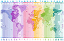 World Time Zone Wallpaper. Office Wall Mural.