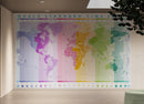 World Time Zone Wallpaper. Office Wall Mural.