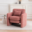 Rounded Corner Modern Chair - Suitable for many scenarios, stylish single seat for modern spaces Red