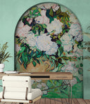 Vincent Van Gogh White Flowers in Vase Wall Mural.