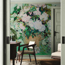 Vincent Van Gogh White Flowers in Vase Wall Mural.