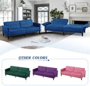 77Inch Velvet Convertible Sofa Bed Featuring Armrests