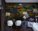 Albert Edelfelt Water Lilies Painting Wallpaper Mural.