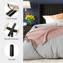 Queen Size Velvet Bed Frame With Wingback Headboard Storage