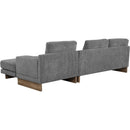 114" L-shaped Sofa Sectional Sofa with Two USB Ports and Two Power Sockets, a Storage Drawer and a Reversible Chaise Lounge for Living Room, Grey