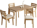Premium Solid Wood Farmhouse Dining Table Set For Four
