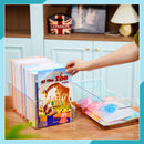 4 Pack Clear Large Book Display Case 13 X 8.5 X 5.9 Inch Stackable With Handle