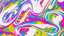 Vibrant Neon Ink Swirl Wallpaper. Abstract Pink, Yellow & Blue Colors.