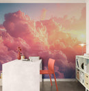 Pink Clouds Wallpaper Mural.