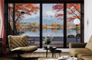 Scenic Lake View with Mount Fuji 3D Wallpaper Mural.