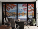 Scenic Lake View with Mount Fuji 3D Wallpaper Mural.
