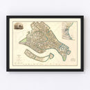 Vintage Map of Venice, Italy 1838