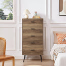 5-Drawer Chest - Spacious and Stylish Chest of Drawers, Dresser for Bedroom, Closet, Hallway, 23.6"W x 15.7"D x 48"H, Rustic Walnut