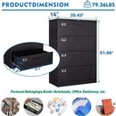 Lockable 4 Drawer Lateral File Cabinet For Office Use