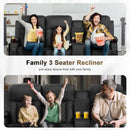 Three Seat Recliner Sofa With USB Ports And Storage