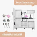 Wooden Kitchen Playset For Toddlers Featuring Lights