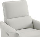 Cream Power Recliner Chair With USB Charging Lumbar Support