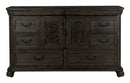 Bellamy - Drawer Dresser With Shaped Mirror - Peppercorn
