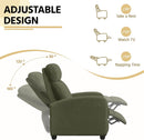 Dark Green Corduroy Adjustable Recliner Chair For Living Room