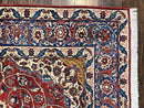 Red Persian Isfahan Rug 7x10 - Antique, Floral Medallion