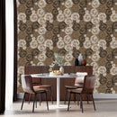 Brown Wallpaper with White Pattern