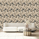 Beige Floral Wallpaper