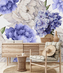 White and Purple Peonies Wallpaper