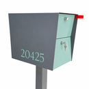 UpTown Box Locking Package Dropbox in TEXTURED GRAY METALLIC - Modern Mailbox