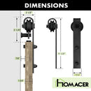 Finished & Unassembled Single Barn Door with Non-Bypass Installation Hardware Kit (Single X Design)