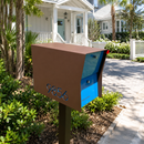 Retrobox Locking Package Dropbox in TEXTURED COCONUT - Modern Mailbox