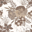 Stylish Brown Floral Wallpaper Vogue