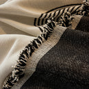 Soft Chenille Tassel Trim Sectional Sofa Protector Couch Covers for Cats Cozy Blanket Sofa Throws