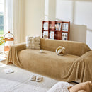 Thick Plush Non-Slip Sofa Throw Cover, Warm Soft Faux Fur Couch Protector for Winter