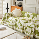 Chenille Floral Soft Thick Reversible Blanket Covers for Couch, Couch Protector Blanket Cover Sofa