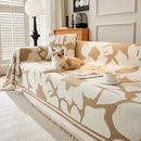 Chenille Floral Soft Thick Reversible Blanket Covers for Couch, Couch Protector Blanket Cover Sofa