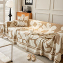 Chenille Floral Soft Thick Reversible Blanket Covers for Couch, Couch Protector Blanket Cover Sofa