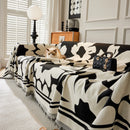 Chenille Floral Soft Thick Reversible Blanket Covers for Couch, Couch Protector Blanket Cover Sofa