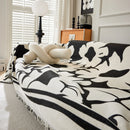 Chenille Floral Soft Thick Reversible Blanket Covers for Couch, Couch Protector Blanket Cover Sofa
