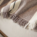Striped Chenille Sofa Slipcover Throw, Soft Thick Washable Couch Cover Blanket